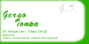 gergo tompa business card