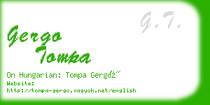 gergo tompa business card